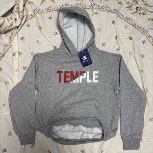 NWT Champion Kids Temple University Owls Pullover Hoodie Medium 7 8 New NCAA